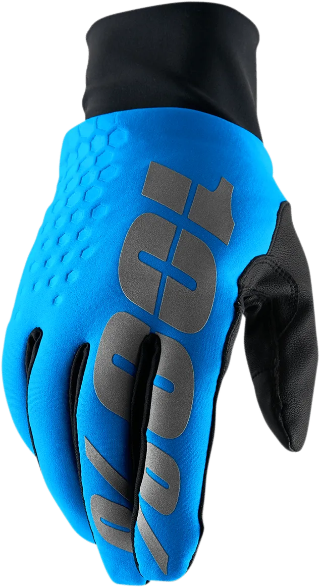 100% Hydromatic Brisker Gloves - Cyan Blue - Large 10018-00007