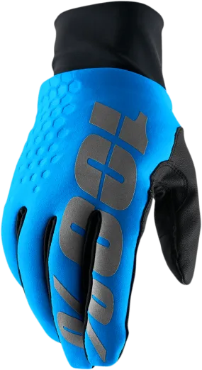 100% Hydromatic Brisker Gloves - Cyan Blue - Large 10018-00007