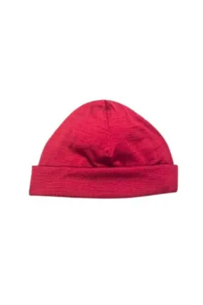 100% MERINO BEANIE CUFFED/SLOUCH RUBY