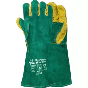 400mm 16'' Heat resistant Spark reinforced Kevlar leather welding gloves Burn-Lv4