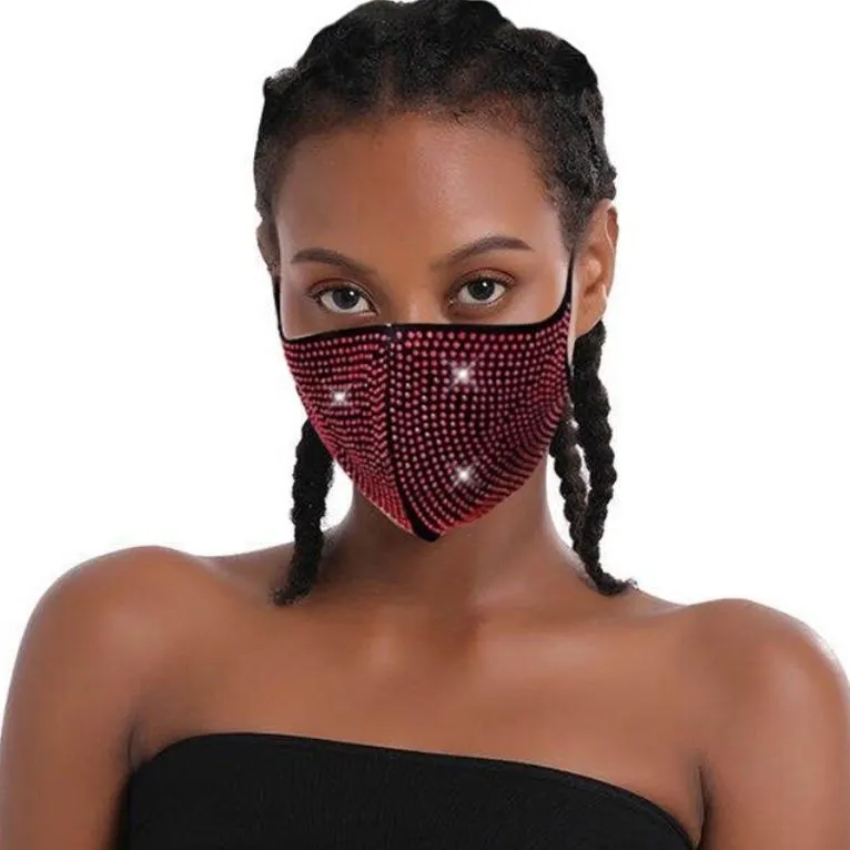 6-Pack: Rhinestone Bling Face Mask