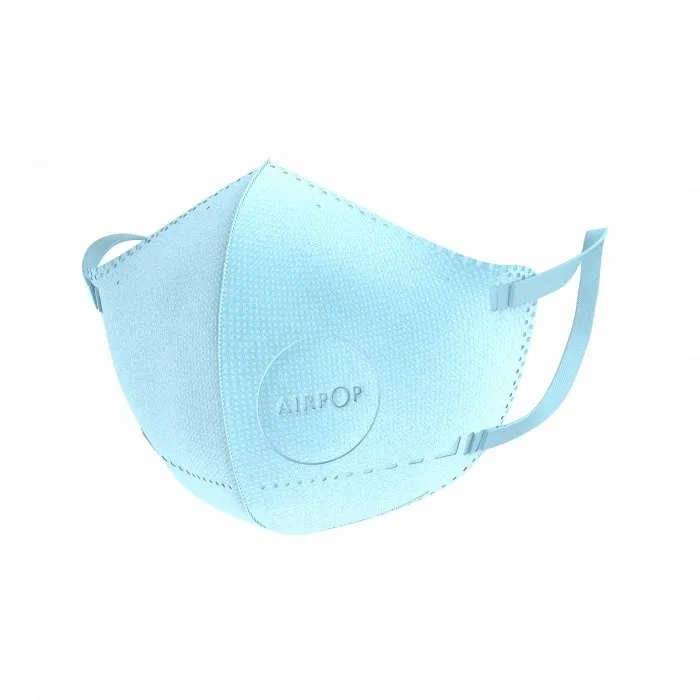 AirPop Kids / Small Adult Reusable Washable Face Mask, 4-Layer Face Coverings, Contoured Fit, Lightweight Design, Blue, 43317