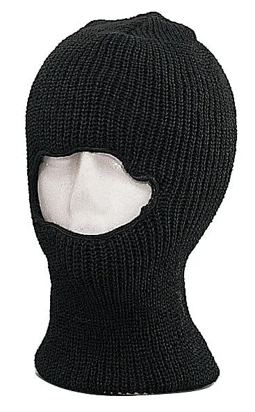 Black - One-Hole Cool Weather Face Mask - Acrylic