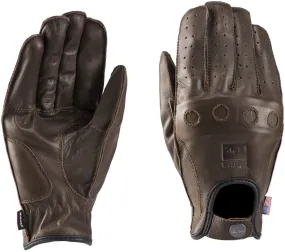 Blauer Routine Motorcycle Gloves with Reinforced Palm, Brown