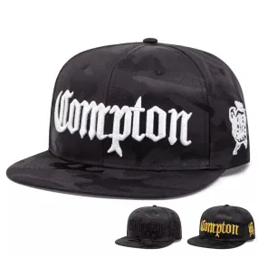 Compton Black Camouflage Snapback Cap