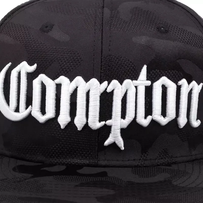 Compton Black Camouflage Snapback Cap