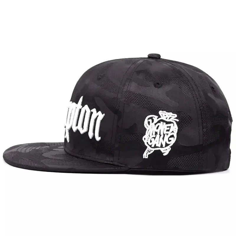 Compton Black Camouflage Snapback Cap