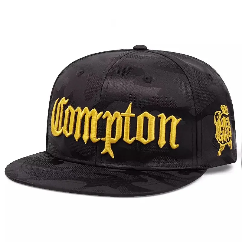 Compton Black Camouflage Snapback Cap