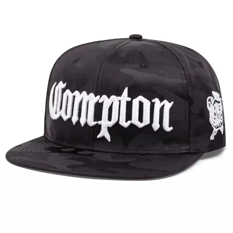 Compton Black Camouflage Snapback Cap