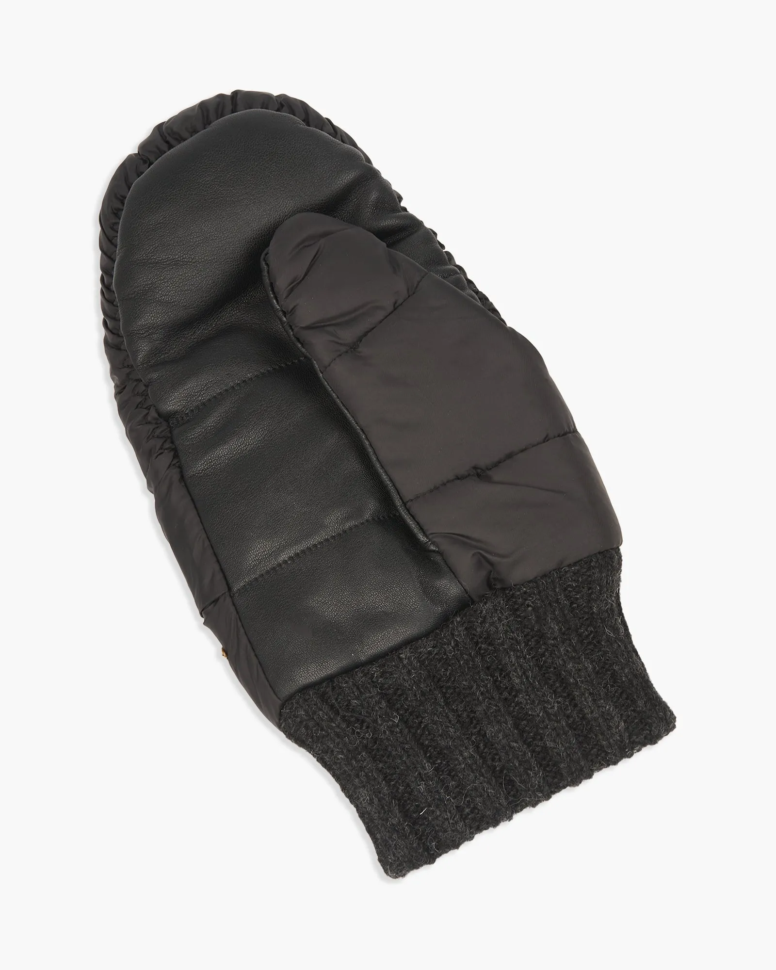 Elmer Caterpillar Sheepskin Palm Mittens - Black