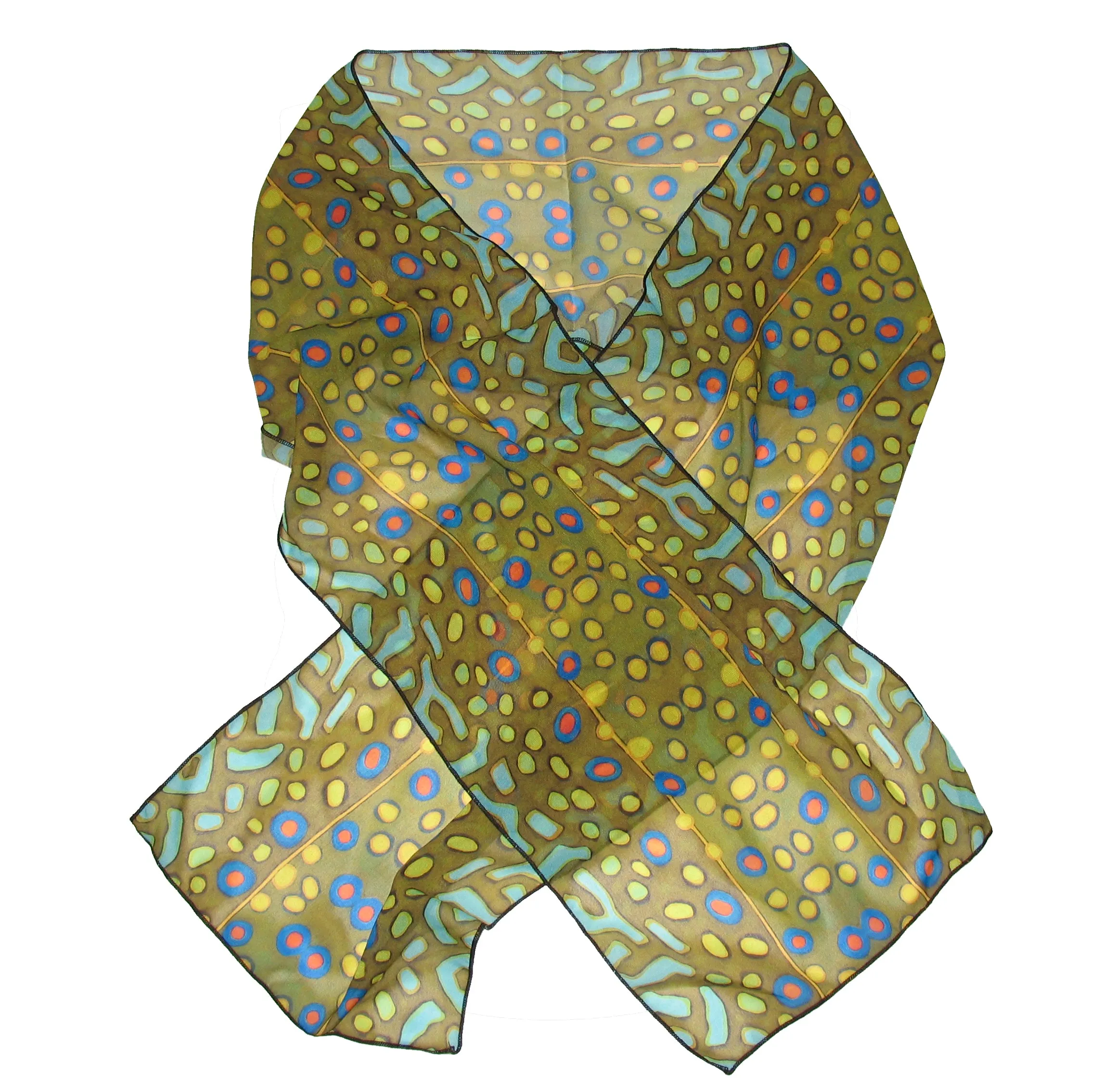 Fin-Flank Silk Brook Trout Scarf