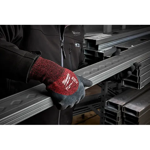 General Purpose Gloves - Milwaukee® Cut Level 3 Winter Dipped Gloves, 12 Pack, 48-22-892B