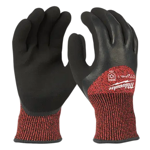 General Purpose Gloves - Milwaukee® Cut Level 3 Winter Dipped Gloves, 12 Pack, 48-22-892B