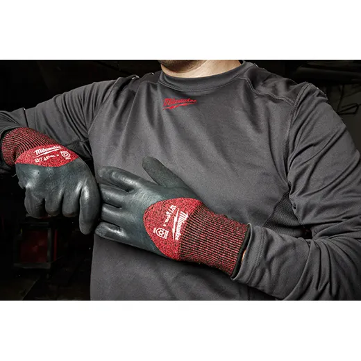 General Purpose Gloves - Milwaukee® Cut Level 3 Winter Dipped Gloves, 12 Pack, 48-22-892B