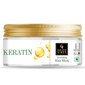 Good Vibes Keratin Nourishing Hair Mask | With Shea Butter | Hair Shine, Softening | No Parabens, No Sulphates, No Animal Testing (200 g)