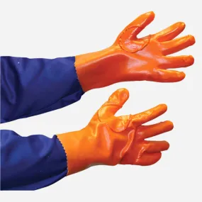 GRANGE PVC MEDIUM WEIGHT REINFORCED GLOVE - ORANGE 27CM