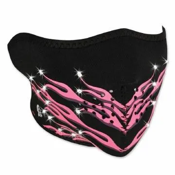 Half Mask Neoprene Pink Flames