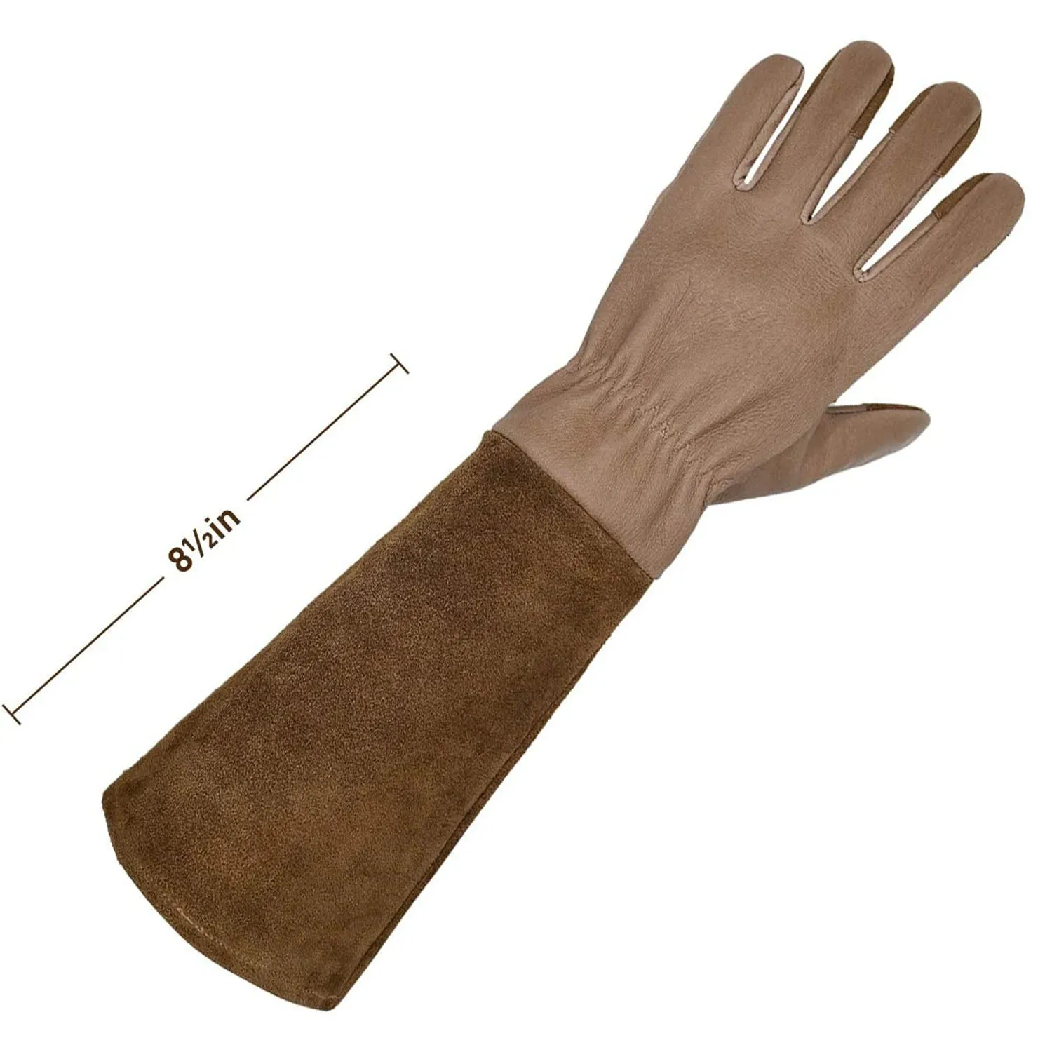 Handlandy Men Women Gardening Gloves Breath Pigskin Leather Long 5067（5/7/9 Pairs）