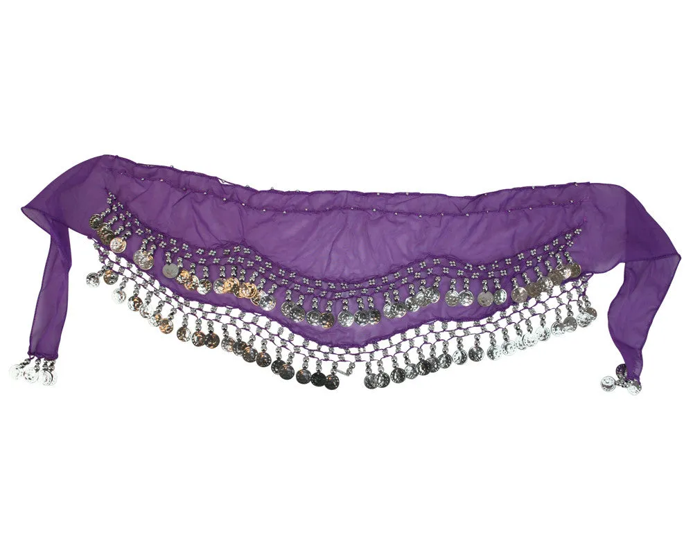 Kid Size Party Favor Belly Dance Hip Scarf Wrap Coin Belts