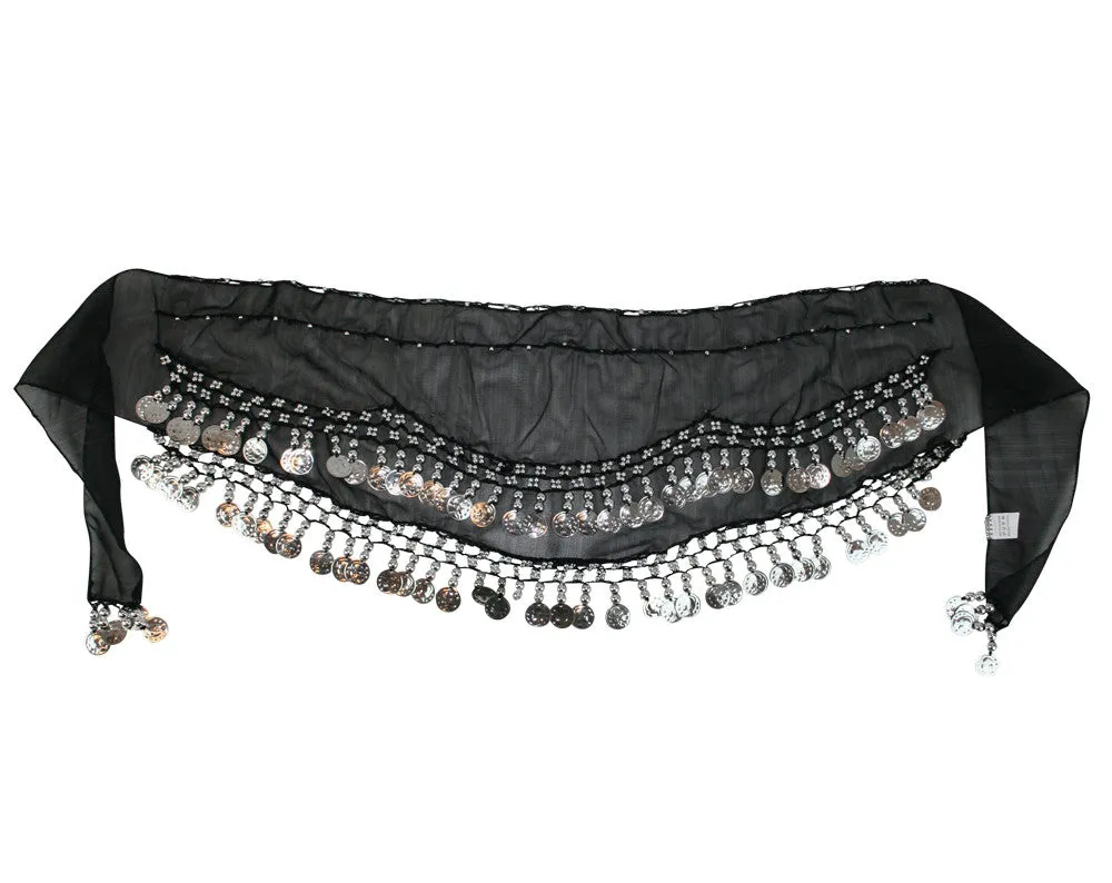 Kid Size Party Favor Belly Dance Hip Scarf Wrap Coin Belts