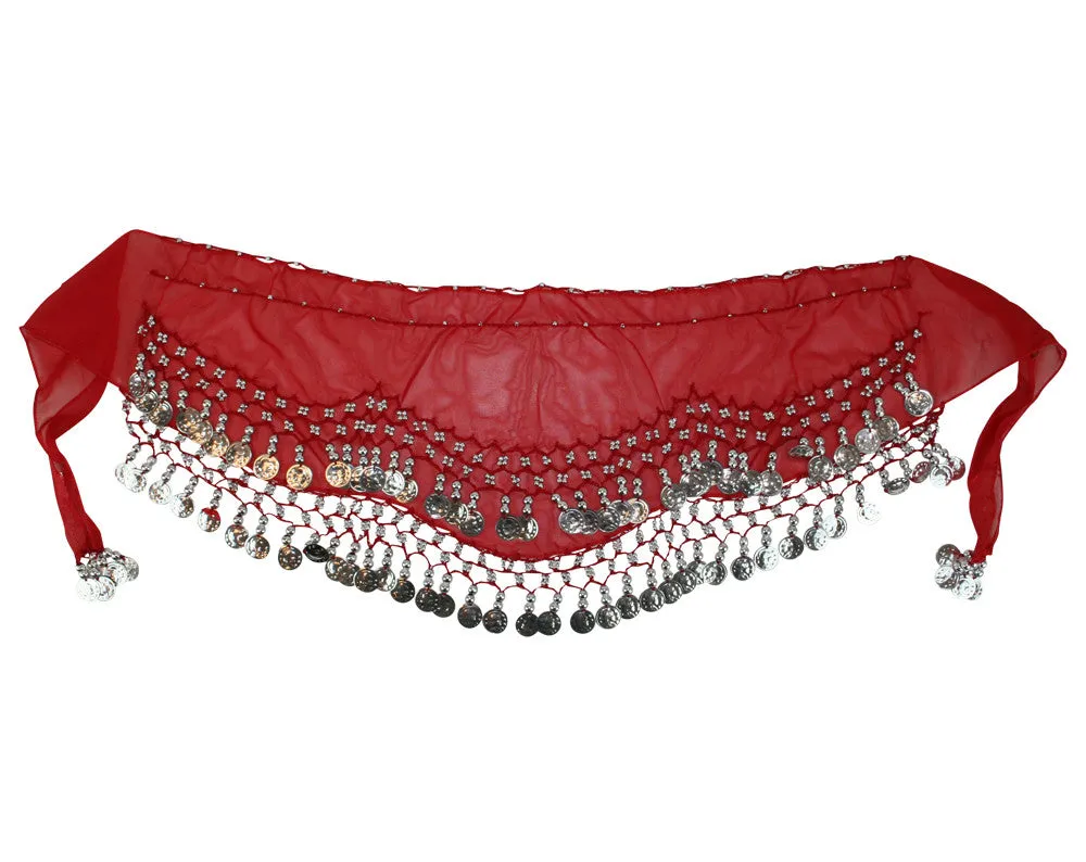 Kid Size Party Favor Belly Dance Hip Scarf Wrap Coin Belts