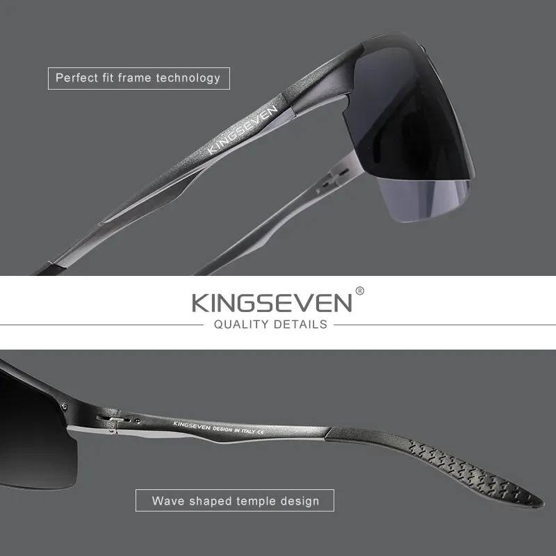 KINGSEVEN Cycling Polarized Men Aluminum Sunglasses Driving Mirror Lens Male Sun Glasses Aviation Women For Men Eyewear