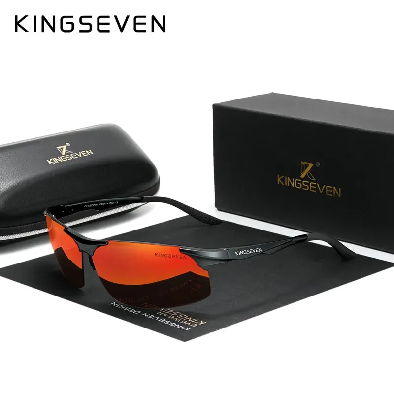 KINGSEVEN Cycling Polarized Men Aluminum Sunglasses Driving Mirror Lens Male Sun Glasses Aviation Women For Men Eyewear