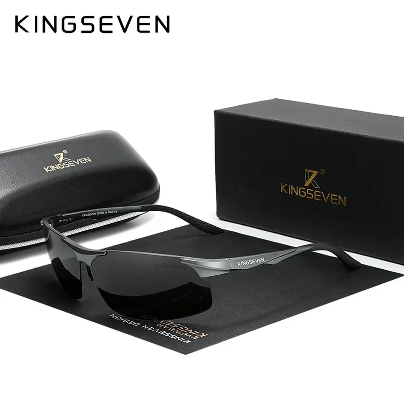 KINGSEVEN Cycling Polarized Men Aluminum Sunglasses Driving Mirror Lens Male Sun Glasses Aviation Women For Men Eyewear