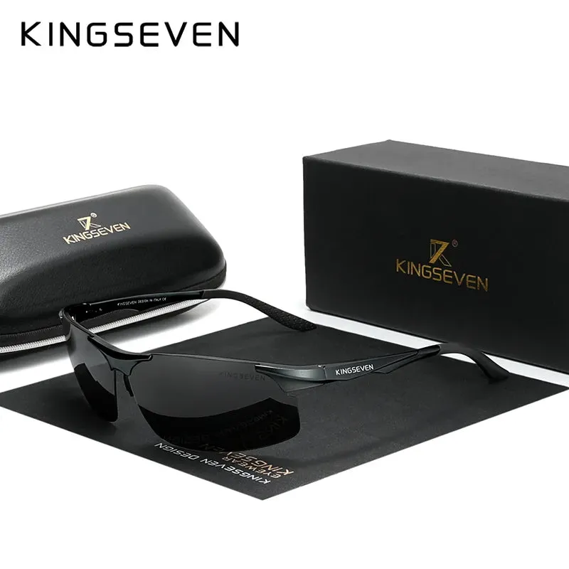 KINGSEVEN Cycling Polarized Men Aluminum Sunglasses Driving Mirror Lens Male Sun Glasses Aviation Women For Men Eyewear