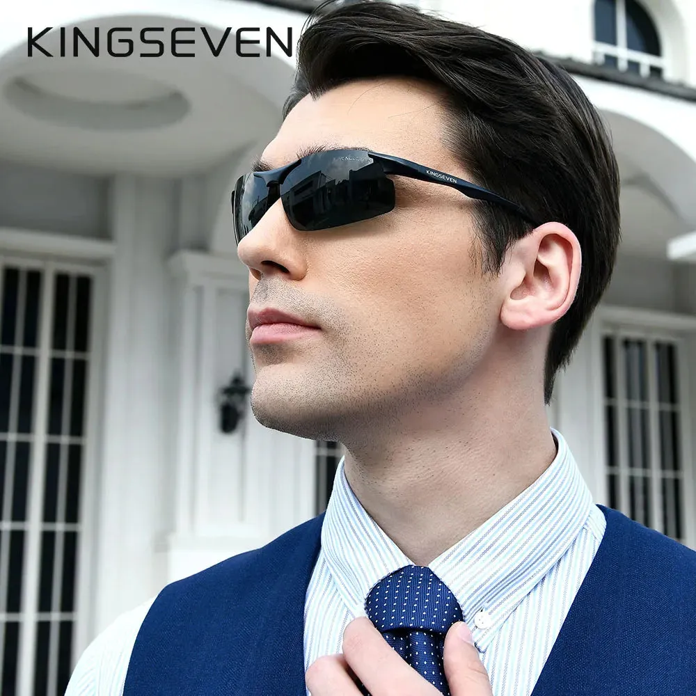 KINGSEVEN Cycling Polarized Men Aluminum Sunglasses Driving Mirror Lens Male Sun Glasses Aviation Women For Men Eyewear