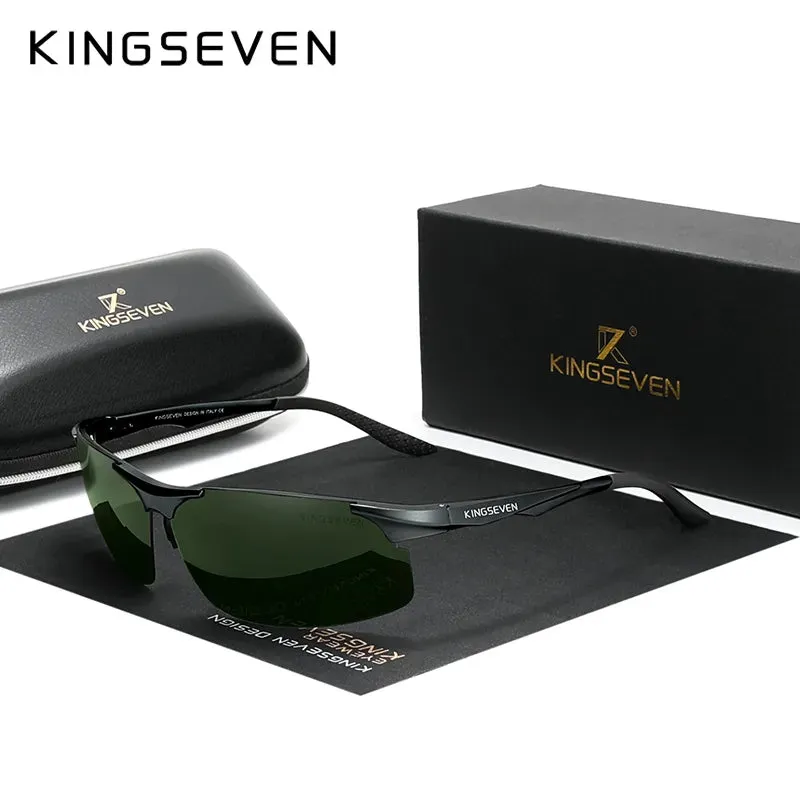 KINGSEVEN Cycling Polarized Men Aluminum Sunglasses Driving Mirror Lens Male Sun Glasses Aviation Women For Men Eyewear