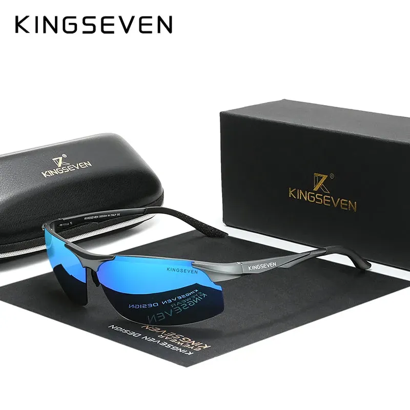 KINGSEVEN Cycling Polarized Men Aluminum Sunglasses Driving Mirror Lens Male Sun Glasses Aviation Women For Men Eyewear