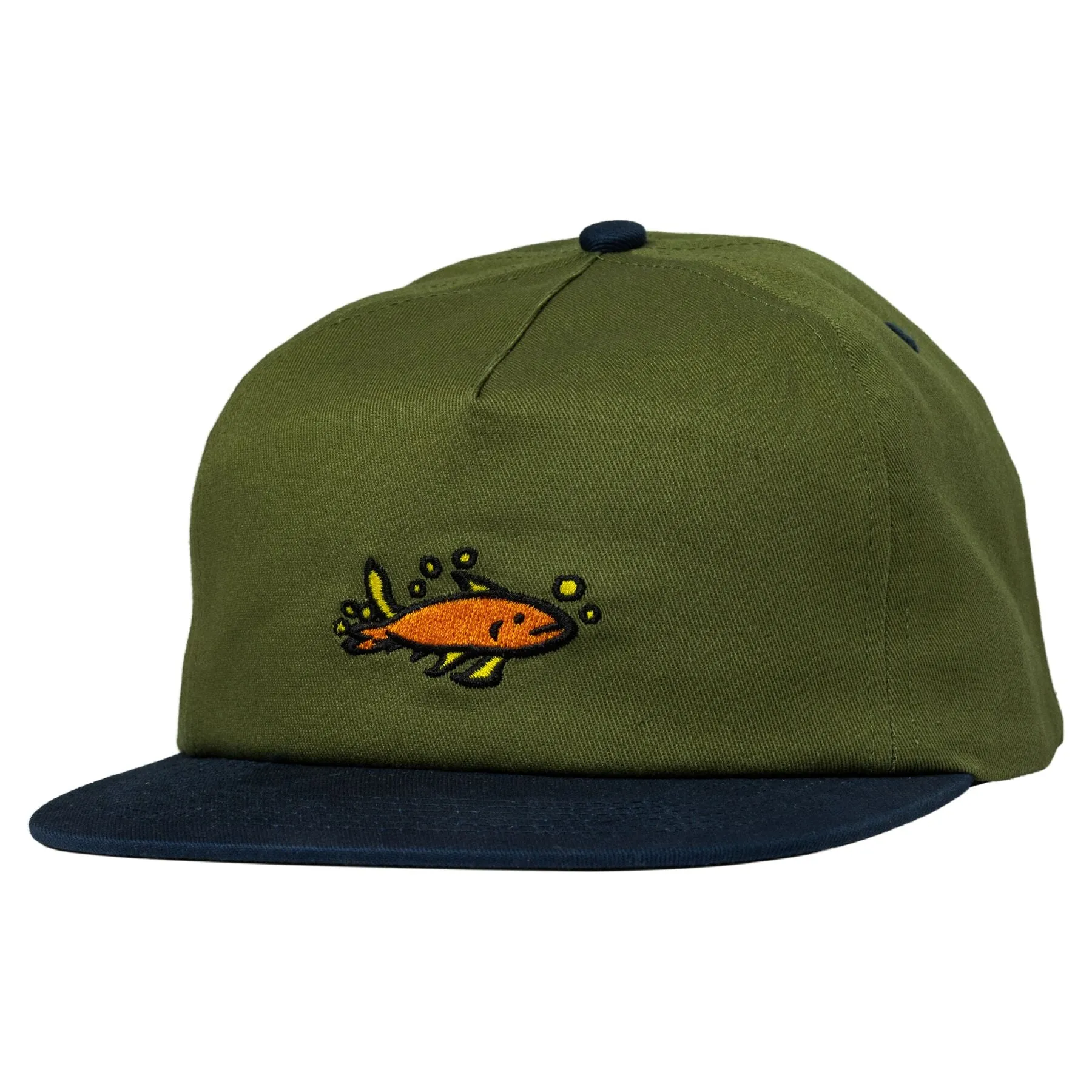 Krooked Mermaid Fish Hat Snapback Olive