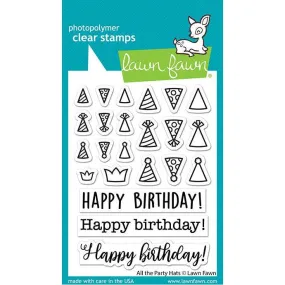 Lawn Fawn - Clear Stamps - All the Party Hats