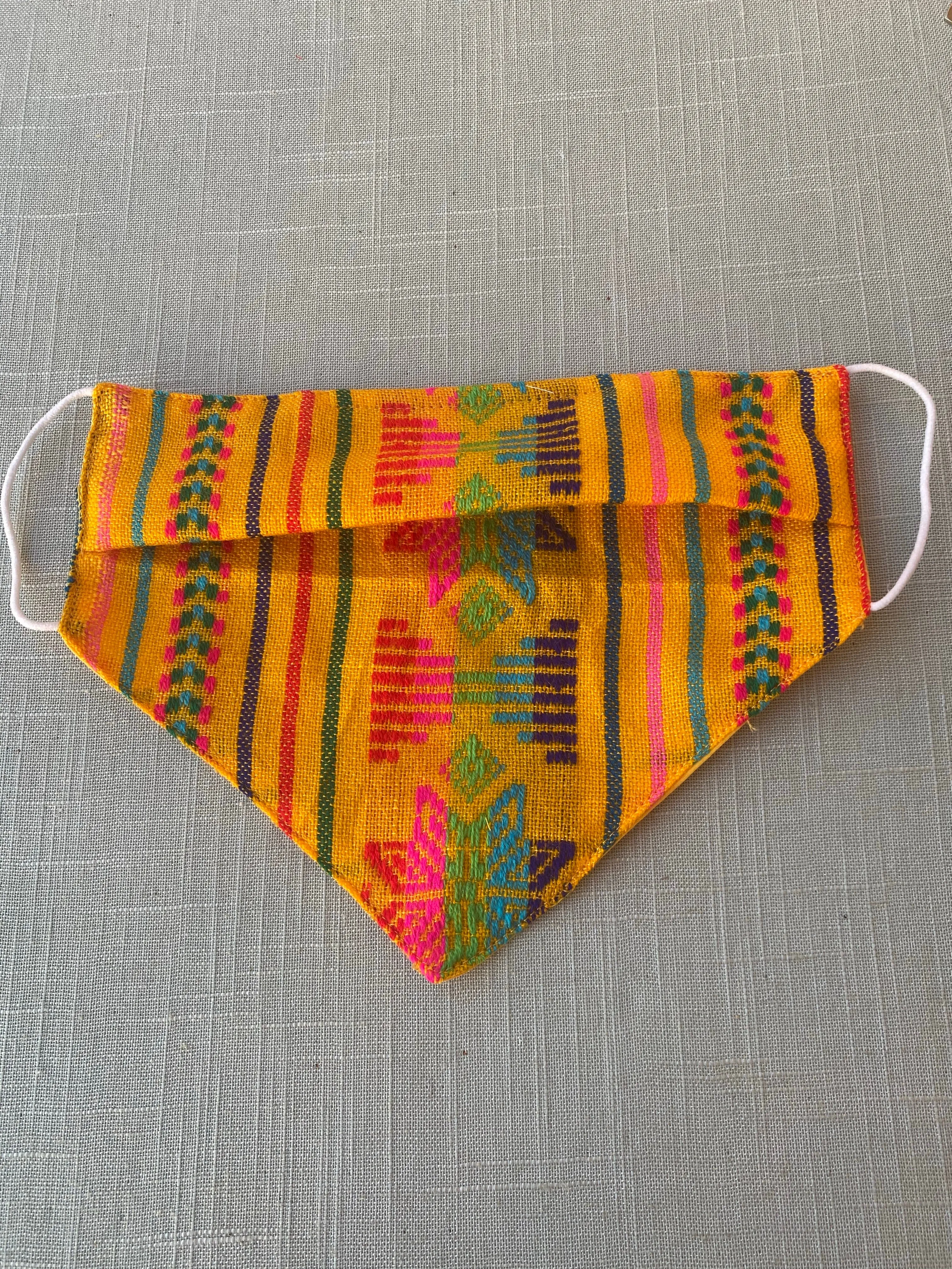 Mango Mexican textile Bandanita Face Mask