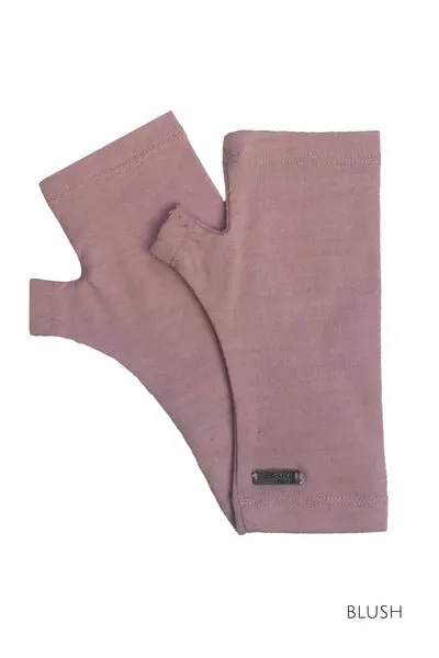 MERINO WOOL FINGERLESS GLOVES WOMENS BLUSH