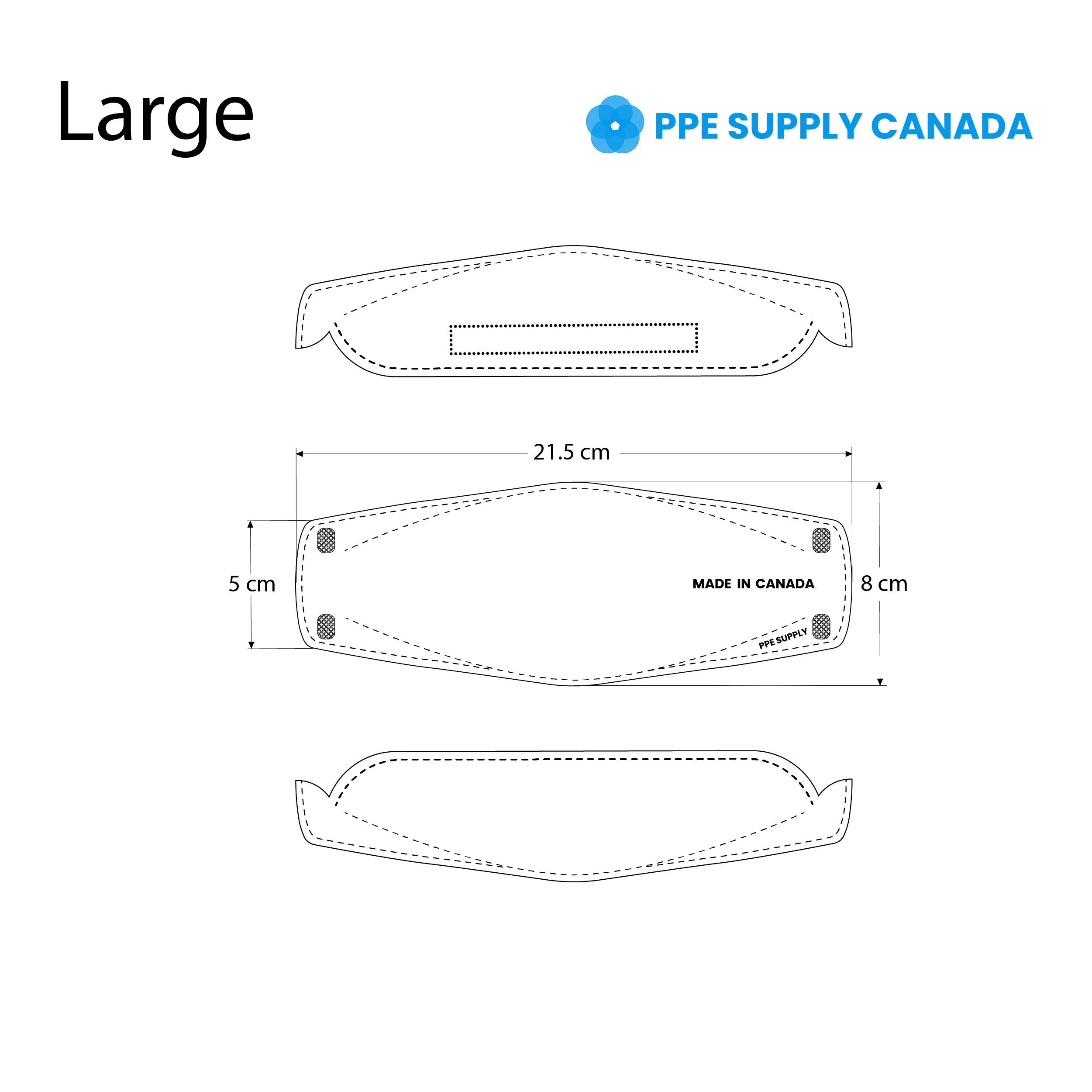 N95 Respirator Face Mask Made in Canada (Large)