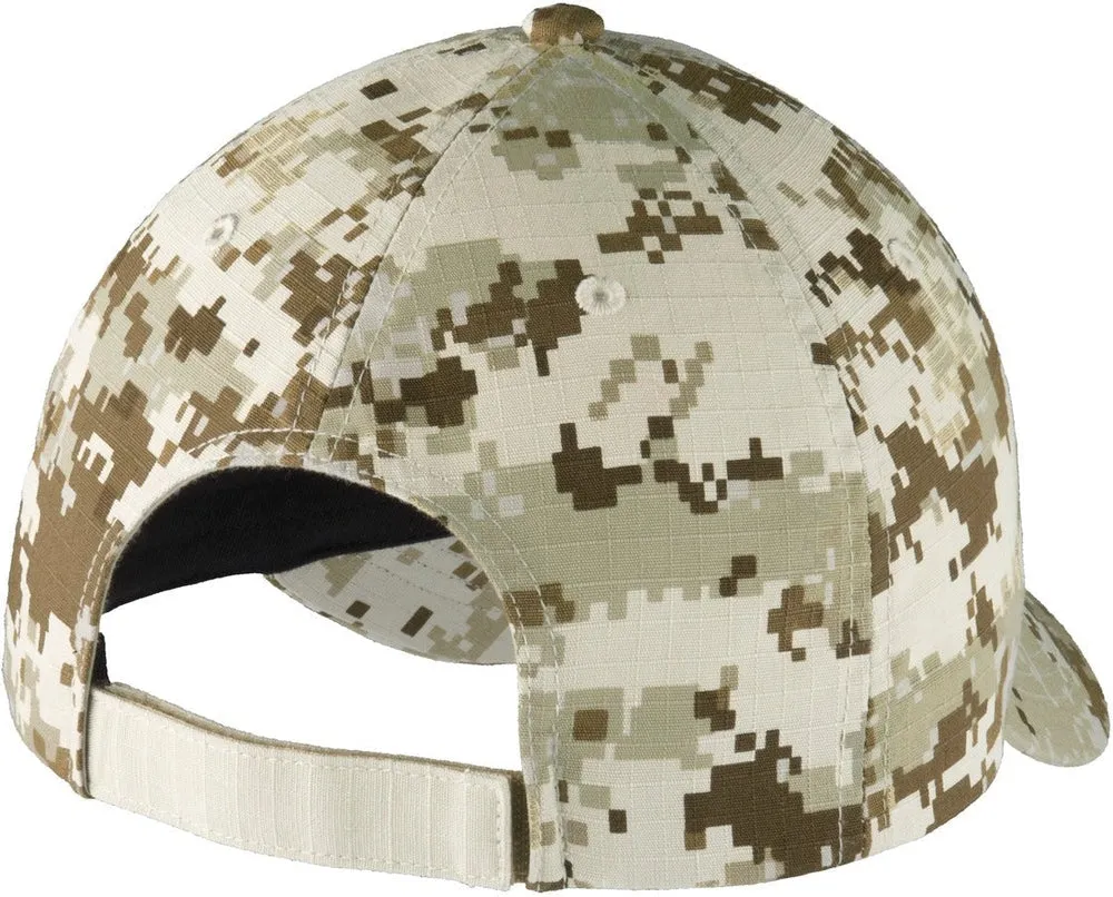 Port Authority Colorblock Digital Ripstop Camouflage Cap