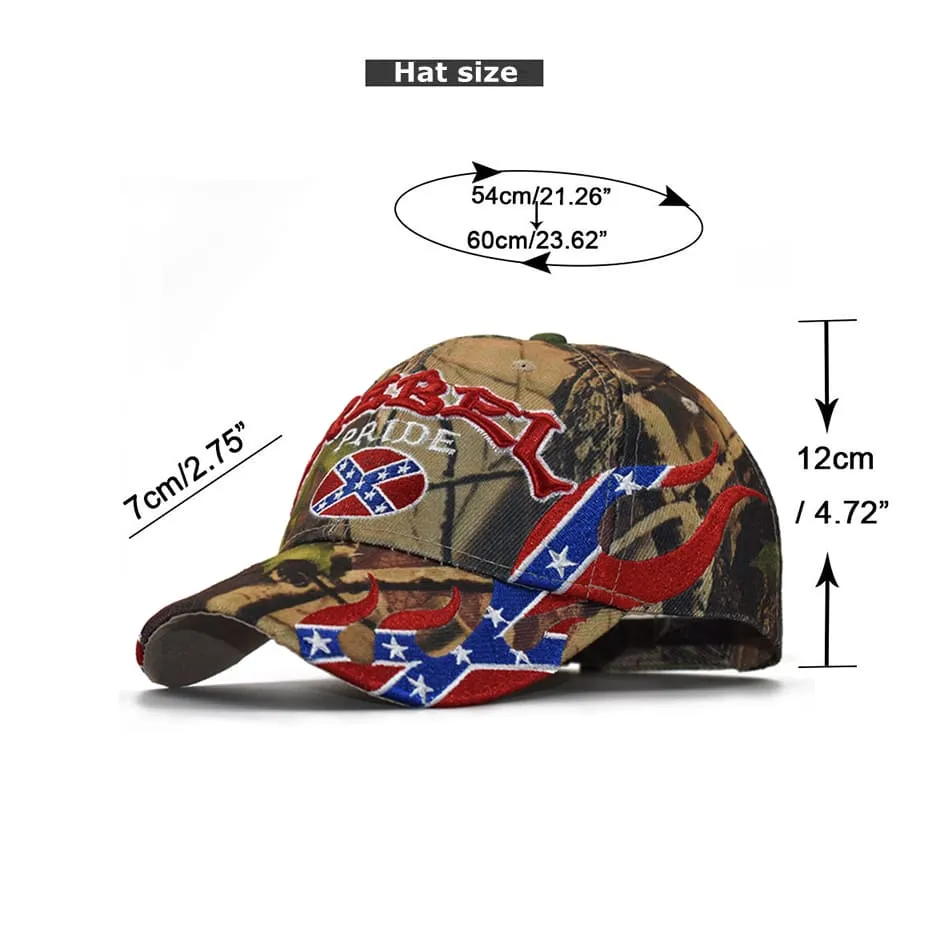 Rebel Pride Camouflage Baseball Cap