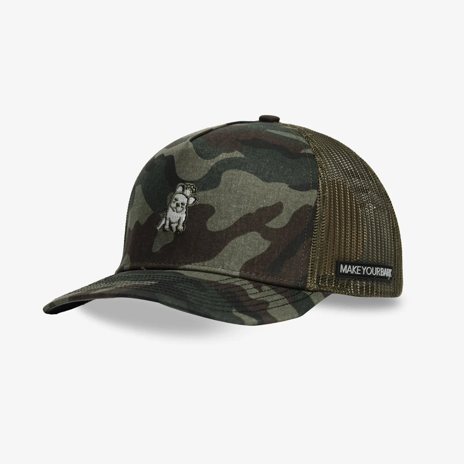 Retro Trucker Cap in Green Camo