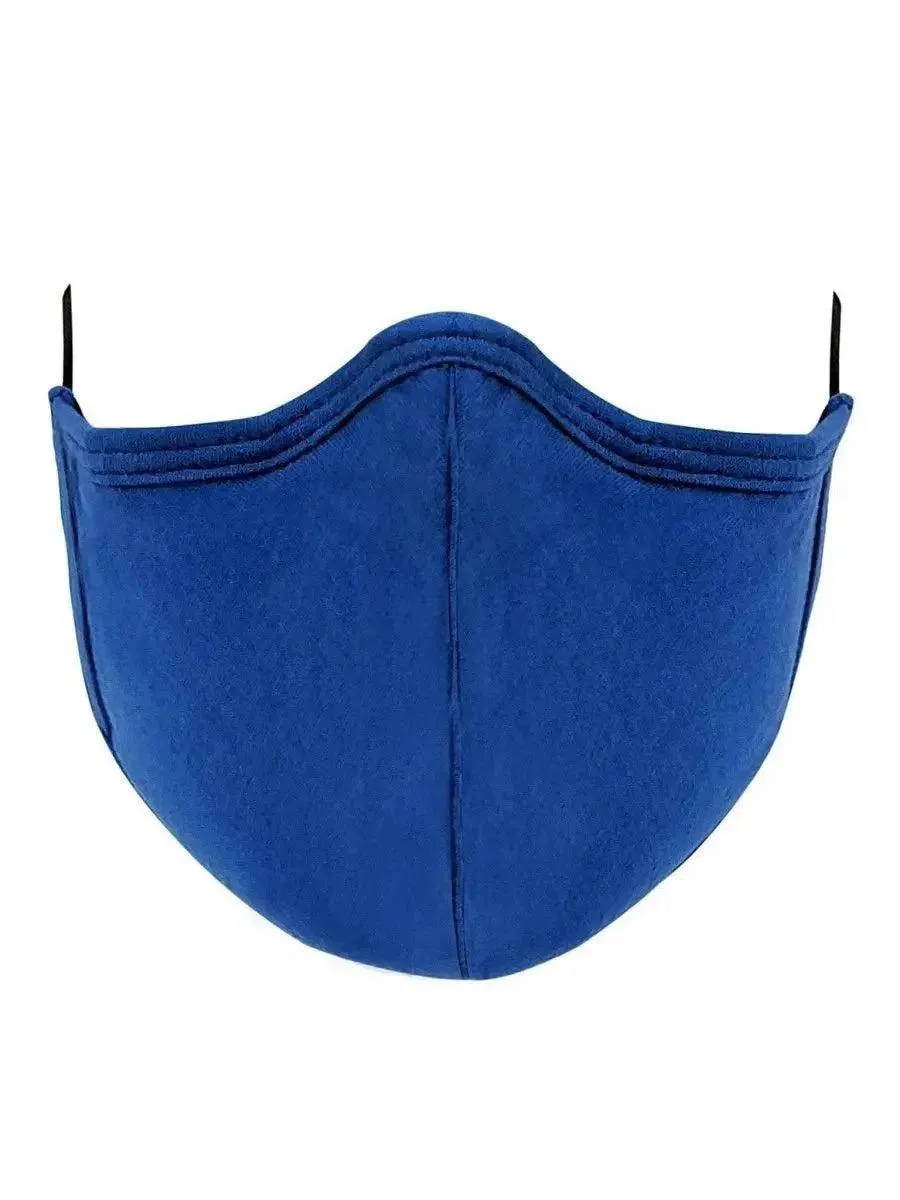 Reusable Cloth Cotton Face Mask, Blue, 5-Pack Face Cover