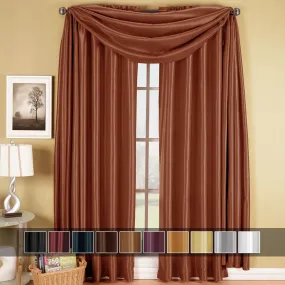 Soho Faux Silk Rod Pocket Window Treatment Scarf or Panel (Single)