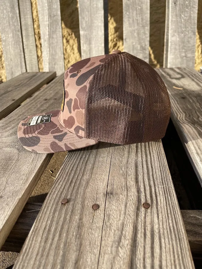 Southern Bred Apparel Company "Delta #5" Adjustable Snap Back Cap In Bark Duck