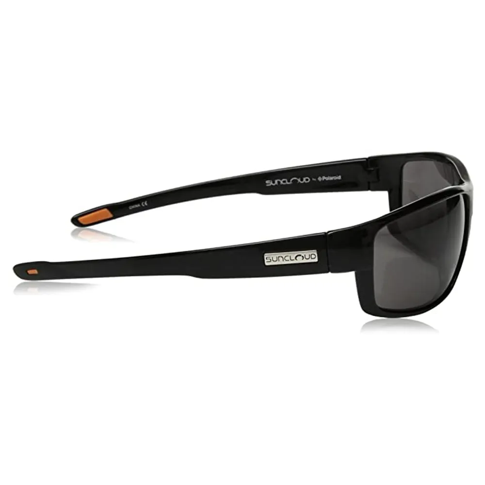 Suncloud Mens Black Frame Grey Lens Voucher Polarized Sunglasses - S-VCPPGYBK