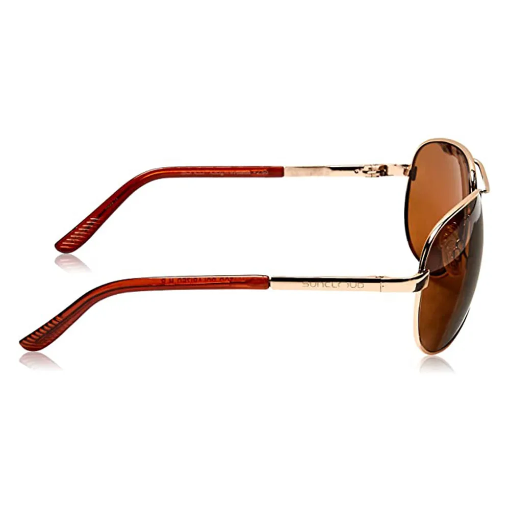 Suncloud Unisex Gold Frame Brown Polycarbonate Lens Polarized Reader Sunglasses - S-AVPPBRGD250