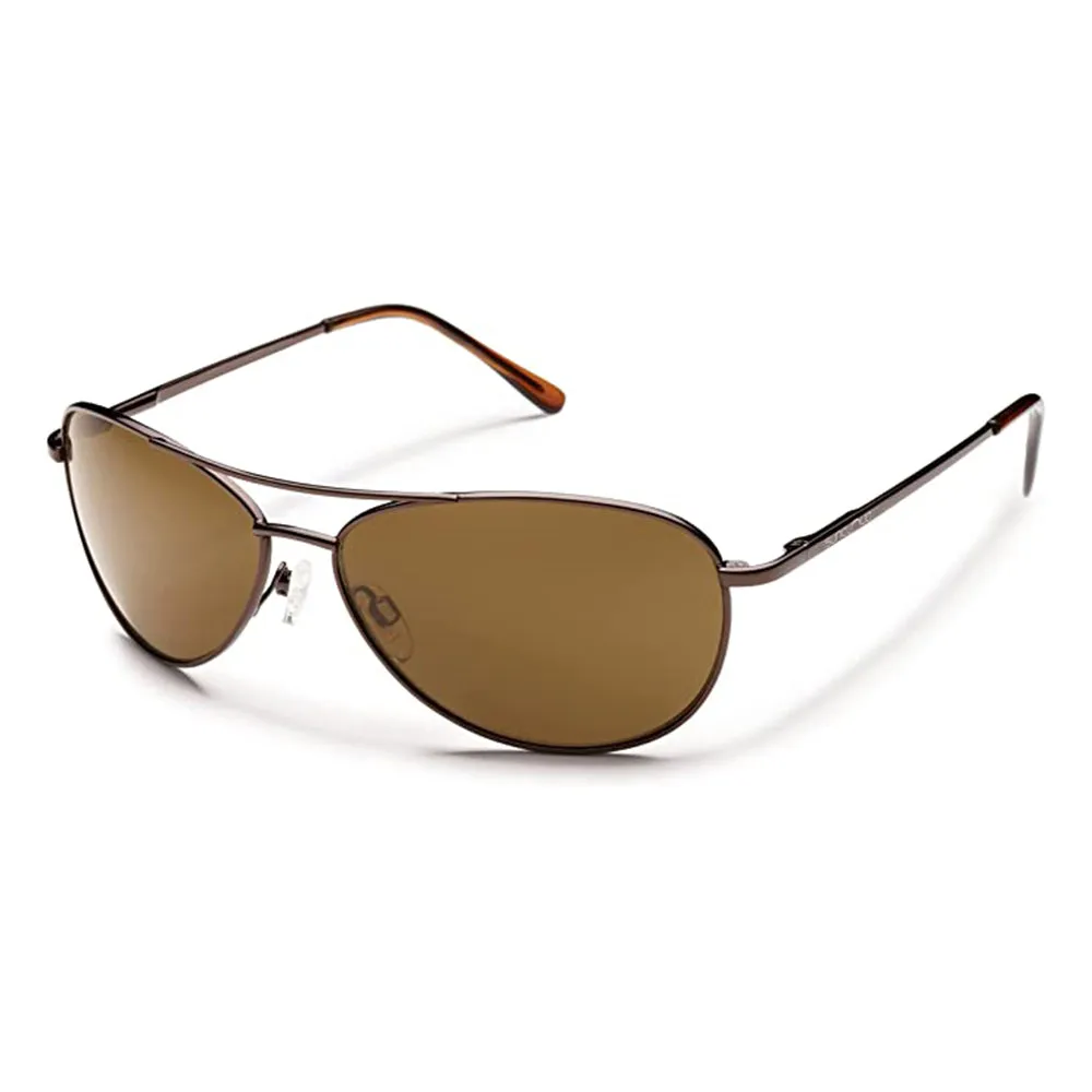 Suncloud Womens Brown Frame Polycarbonate Lens Polarized Contemporary Sunglasses - S-PTPPBRBR