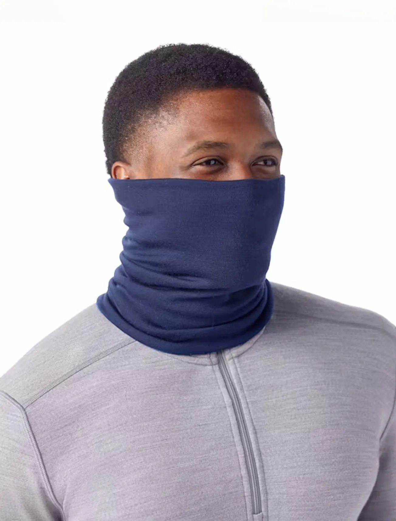 Thermal Reverse Neck Gaiter, Deep Navy