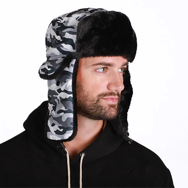 Trapper Hat | Snow Military Camo PreOrder