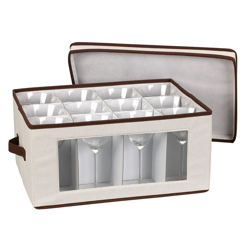 Vision Canvas Wine Goblet Storage Box