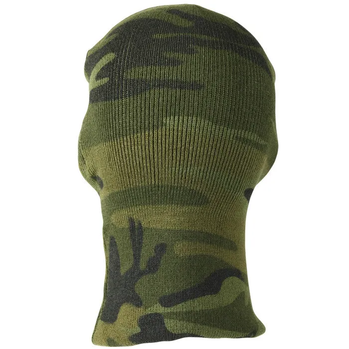 Woodland Camouflage - Deluxe 3-Hole Face Mask